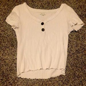 White top with buttons
